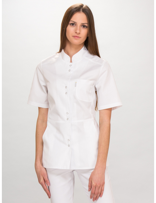 elegancka bluza medyczna damska krótki rękaw LENA