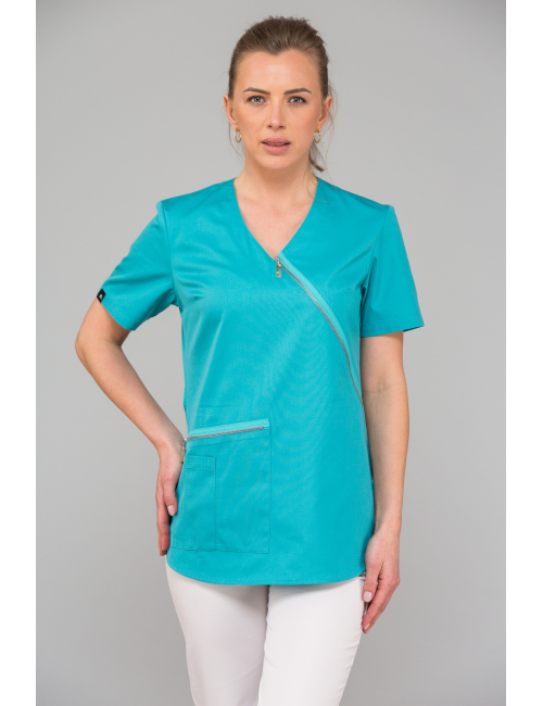 bluza medyczna z dużą kieszenią krótki rękaw TOLA