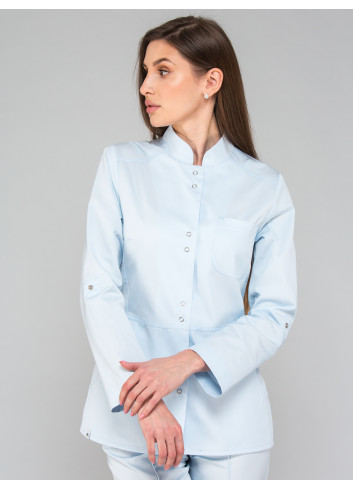 elegancka bluza medyczna damska długi rękaw LENA
