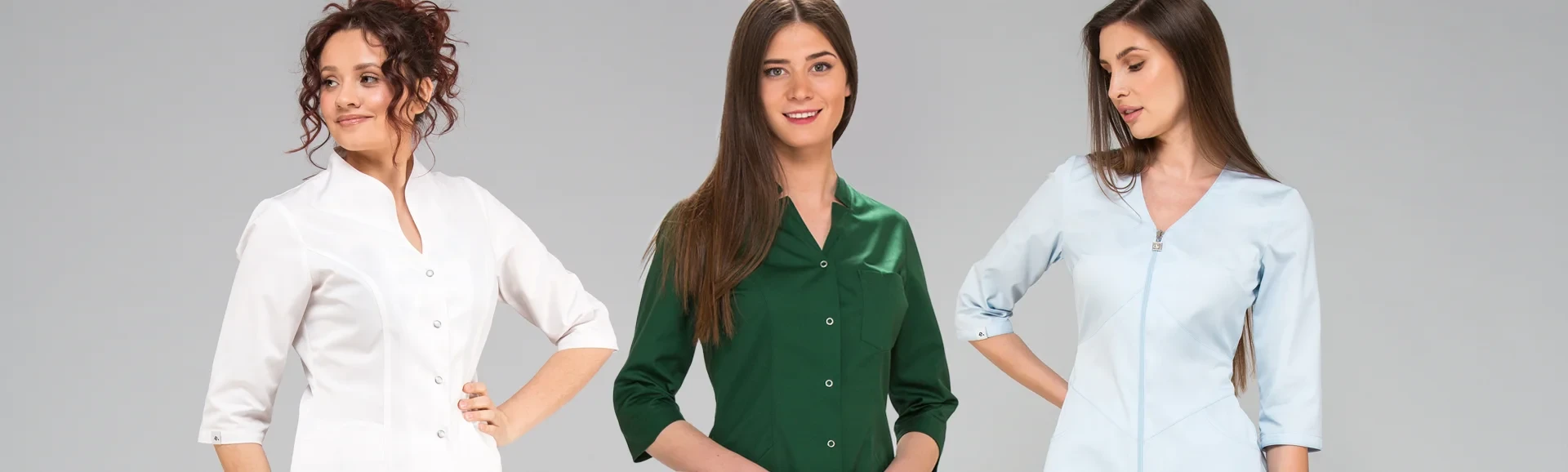 Bluzy medyczne z rękawem ¾